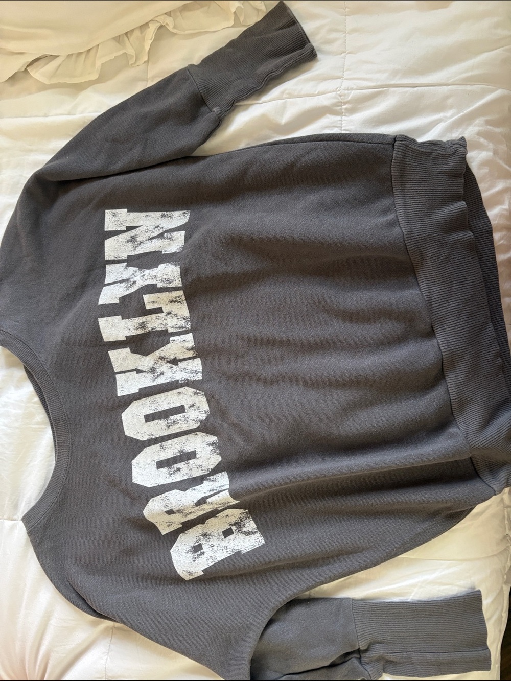 Derek Heart Gray Sweatshirt with White Heart Logo Tag